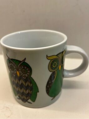 Owl Ceramic Mug - Graphic Design from - Danica Studios. Image all around mug.